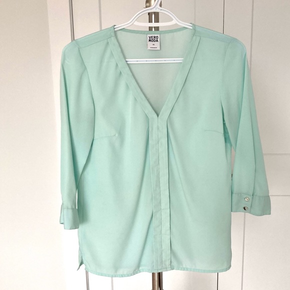 Mint Green Half Sleeve Blouse - XS - Picture 8 of 8